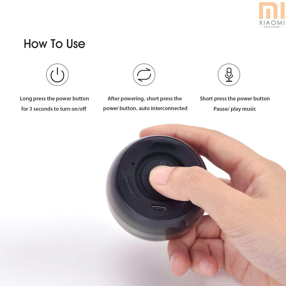 S☆S Xiaomi Velev TWS Lighting BT Speaker Interconnected Stereo BT5.0 LED Rhythm Lighting Music Player Sound Amplifier