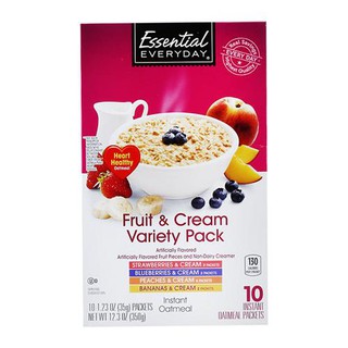 Cháo Yến Mạch Fruit & Cream Instant Oatmeal hiệu Essential hộp 350g