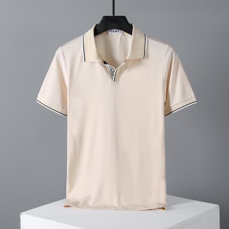 Áo Thun polo Tay Ngắn Dáng Rộng In Chữ Thoải Mái Thời Trang Phong Cách Hàn Quốc Cho Nam Size M-3XL