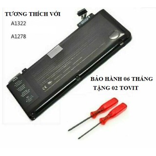 Pin MacBook Pro 13 inch MC700 374 MD101 313 MB990 991  Mã A1322 A1378 Hàng Mới 100% Có video Thực Tế- Tặng Tovit