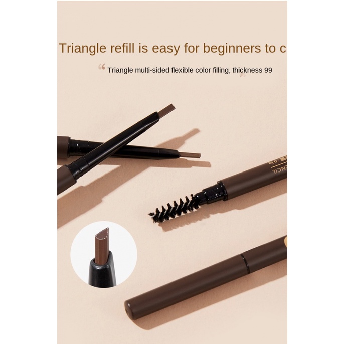 Chì kẻ lông mày hai đầu siêu mịn chống thấm nước và mồ hôi