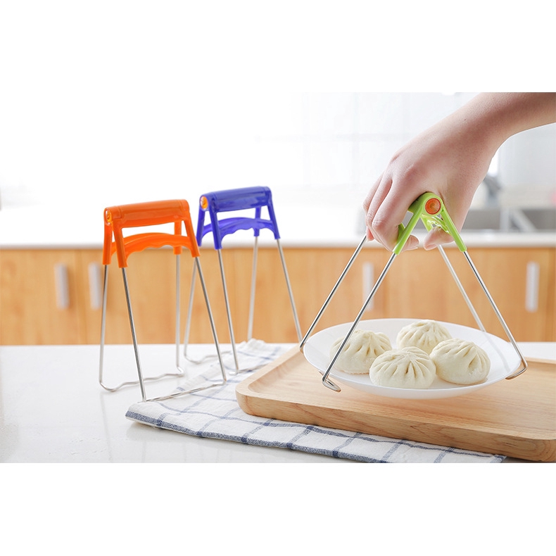 Kẹp inox gắp dĩa chống nóng tiện lợi cho nhà bếp