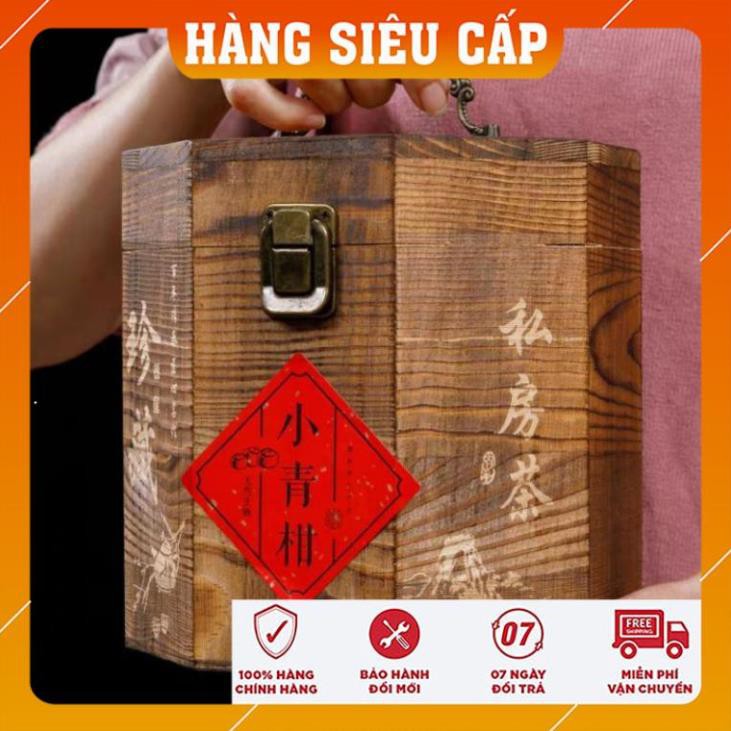 (Loại ngon đặc biệt) Hộp 500g Trà Phổ Nhĩ Quýt-Tiểu Thanh Cam 10 năm, hộp quà biếu sang trọng