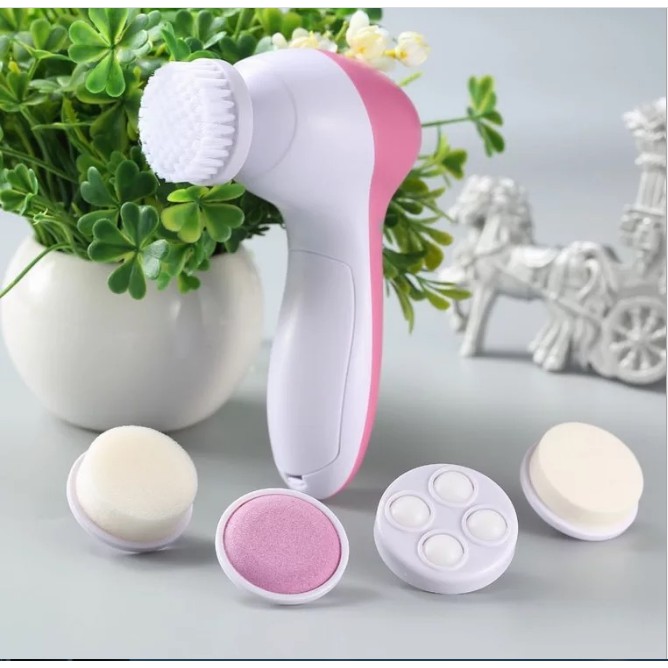 Máy Rửa Mặt 5in1 Massage, Chống Nước , Đánh Bọt, Làm Sạch Bụi Bẩn Mỹ Phẩm
