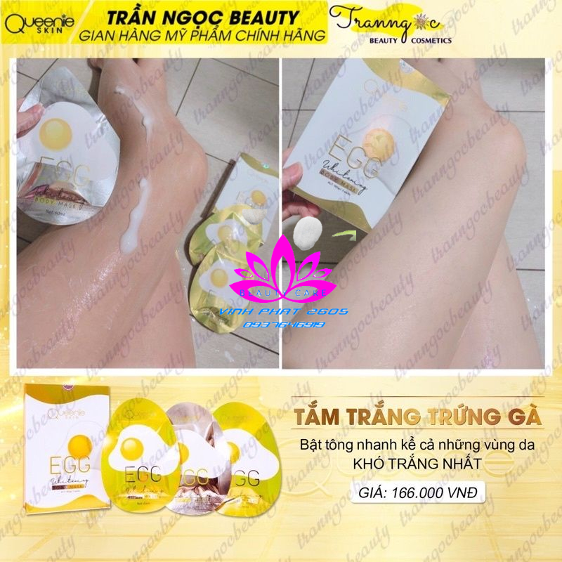 Tắm Trắng Body Trứng Vàng Queenie Skin Chính Hãng- Mua 1 Được 3