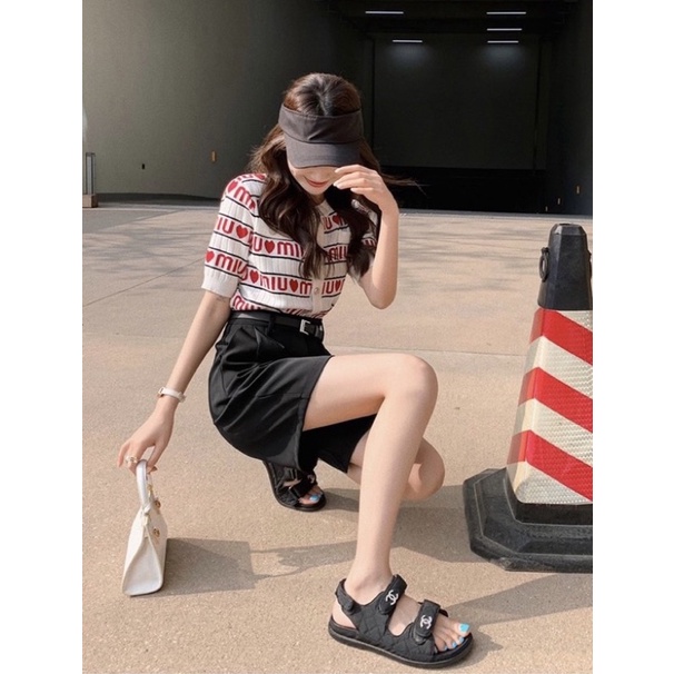 Áo len chữ ngắn tay , áo mongtoghi cúc dọc siêu sịn sò _ThaoVanShop