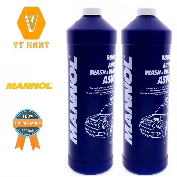 Dung Dịch Rửa Xe Đậm Đặc MANNOL Auto Wasch &amp; Wax 9809 1000ml – VT MART