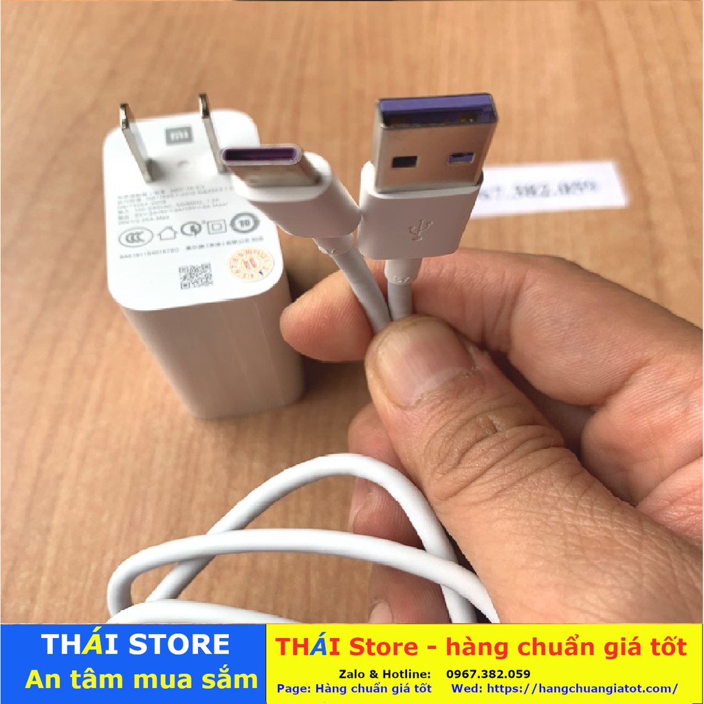 Bộ sạc Siêu nhanh XIAOMI Chính hãng, công suất 45W - MDY-10-EX, Quick Charge 3.0, cáp chân USB to Type C, (mã SA23)