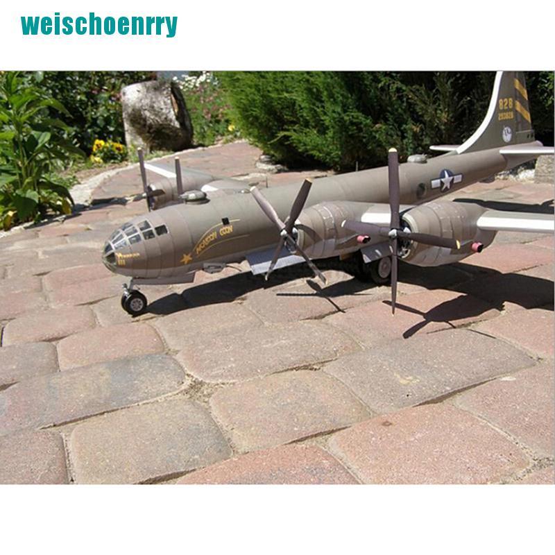 Rér●Mô Hình Máy Bay Ném Bom B-29 3D Bằng Giấy Tỉ Lệ 1: 47