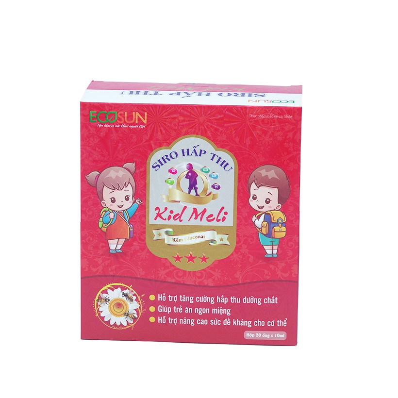 [Mua combo giá tốt] 2 hộp Siro hấp thu Kid Meli – Giúp trẻ ăn ngon miệng và tăng cường hấp thu dưỡng chất.