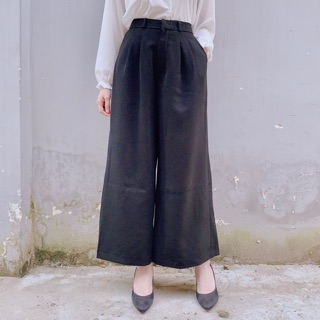 Quần culottes nữ ống rộng bigsize D90