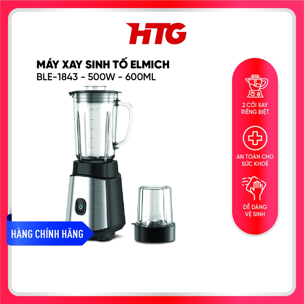 Máy Xay Sinh Tố ELMICH BLE-1843 - 500W - 600ml