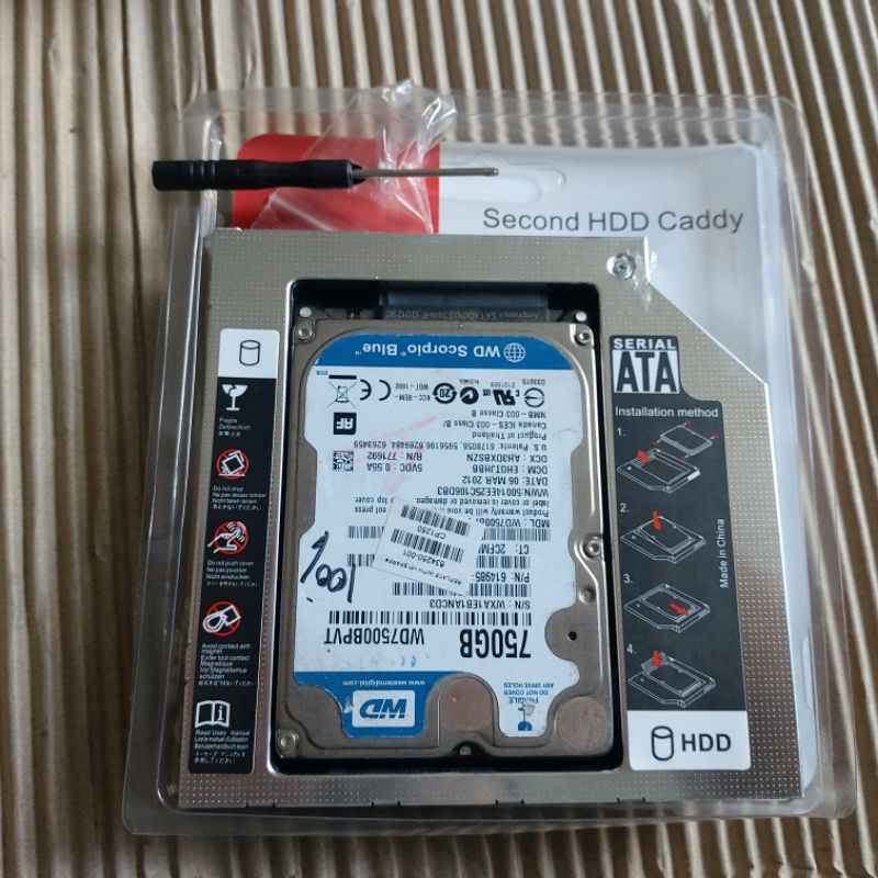 Cadybay gắn thêm ổ cứng thêm SSD HDD laptop thay thế ổ đĩa DVD dày 9.5mm
