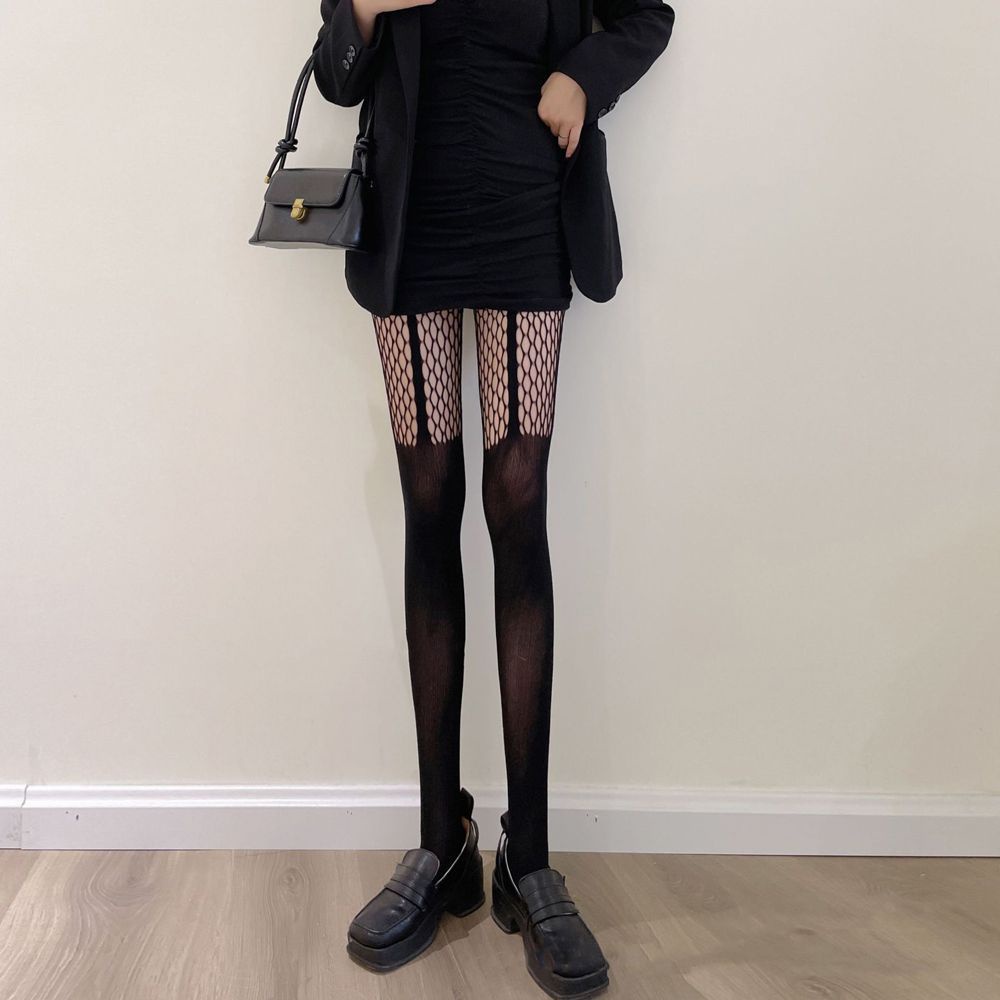 Quần tất lưới xuyên thấu phong cách Punk Hàn Quốc gợi cảm cá tính cho nữ