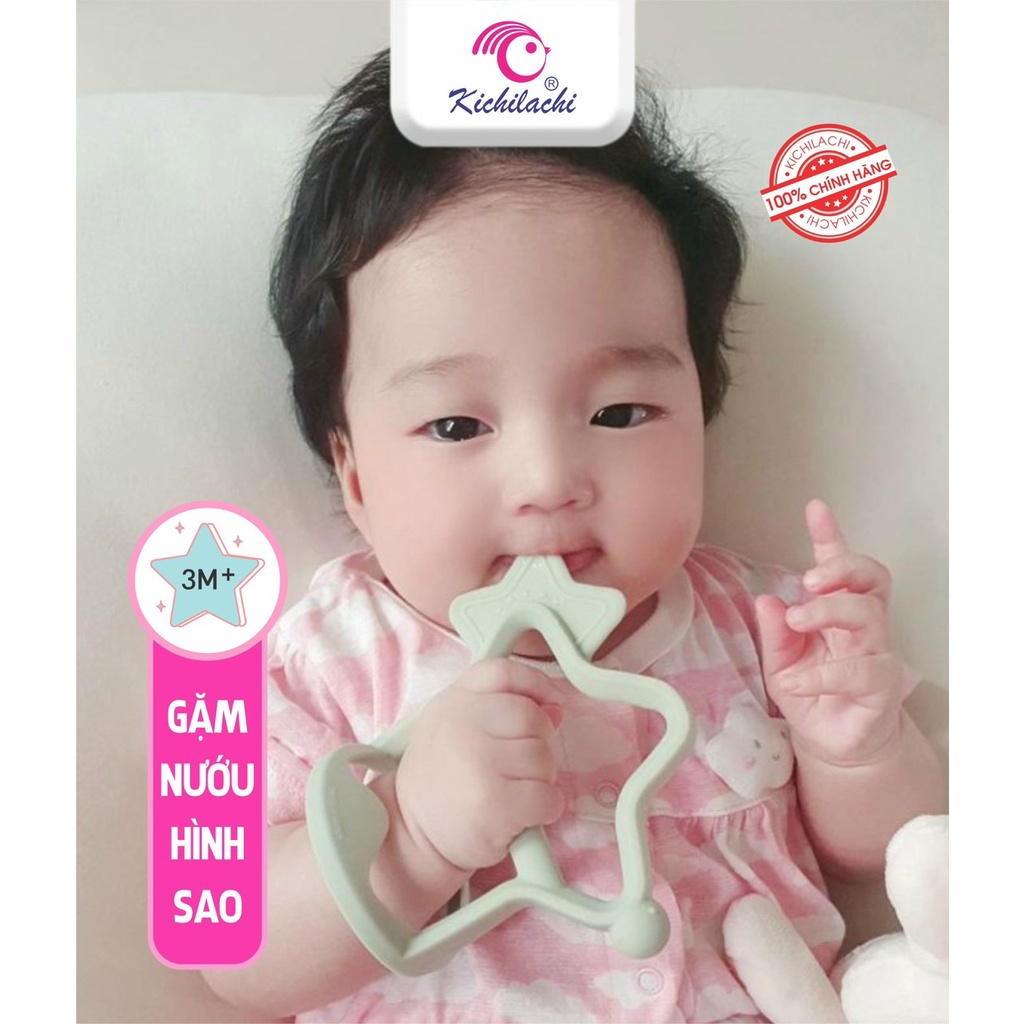 Gặm nướu silicon Hình Ngôi Sao, hình hươu an toàn cho bé