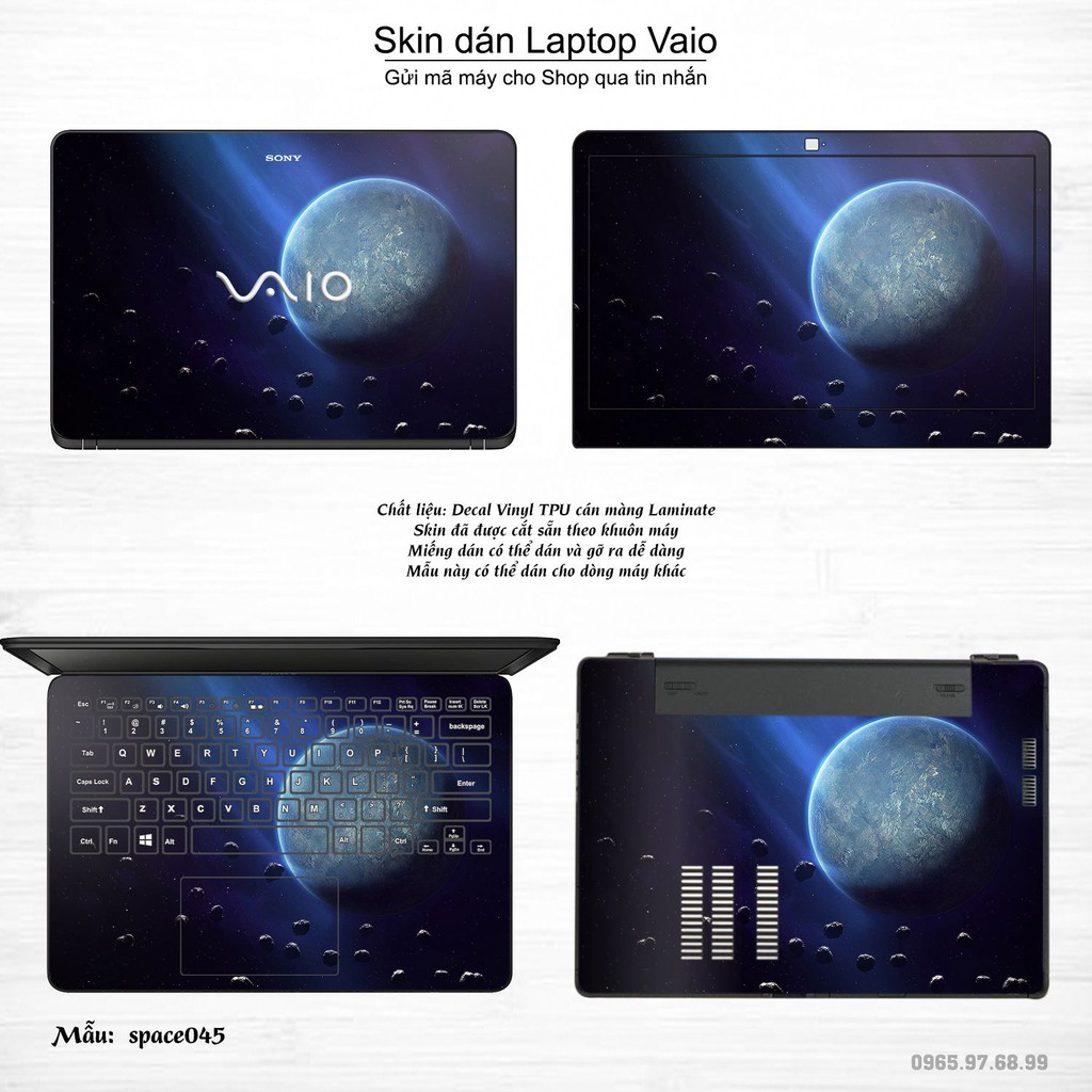 Skin dán Laptop Sony Vaio in hình không gian nhiều mẫu 8 (inbox mã máy cho Shop)