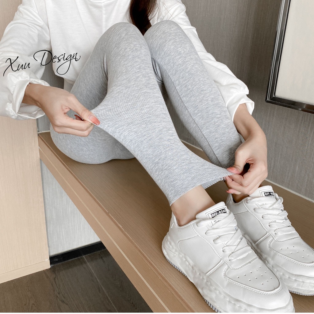 Quần Legging nữ Xuu cạp cao nâng mông, chất liệu len tăm co dãn - LG01 | WebRaoVat - webraovat.net.vn