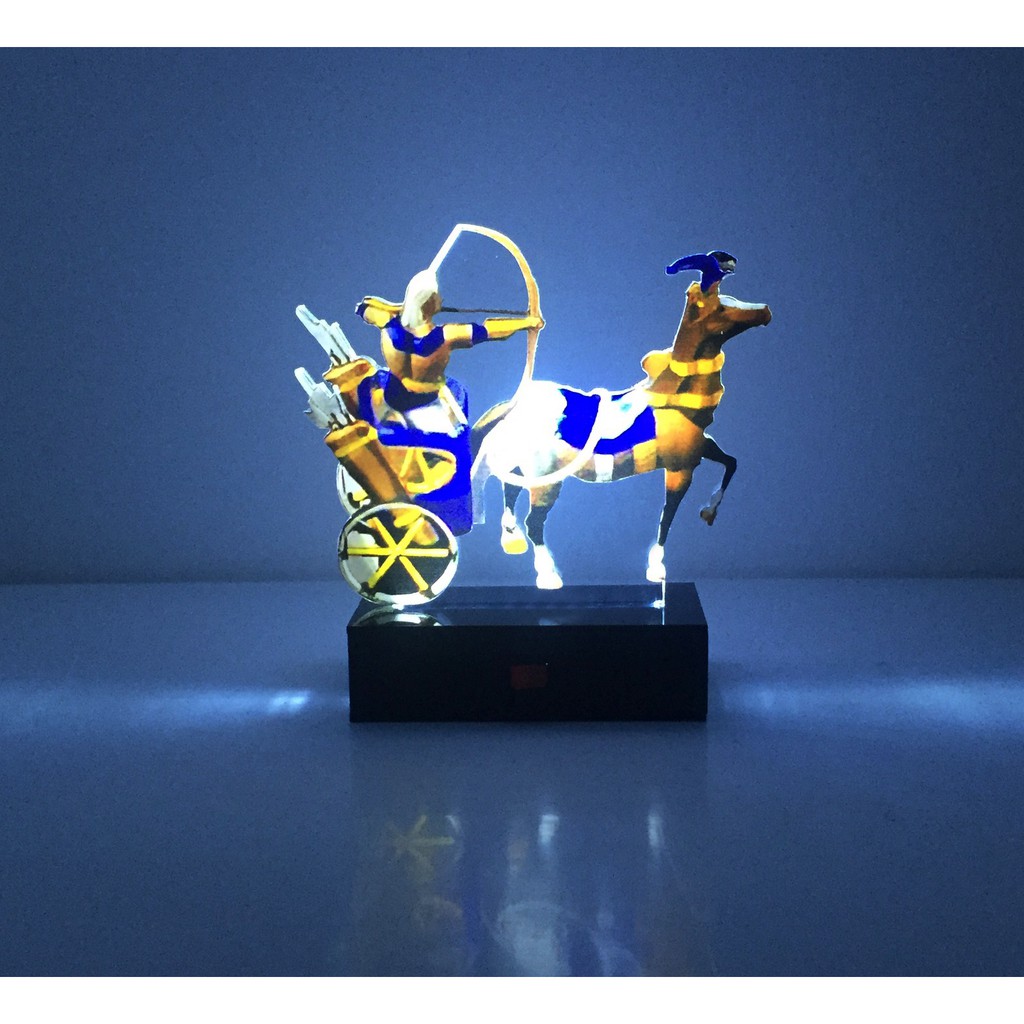 Mô hình Ngựa cung đế chế AOE màu xanh 1 bản có đèn
