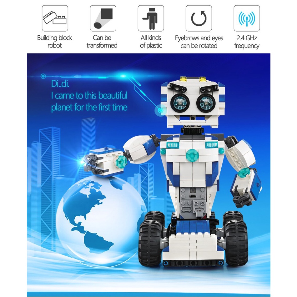Bộ Đồ Chơi Lắp Ghép Robot 2 trong 1 - Lego Lắp Ghép Điều Khiển Từ Xa - Hàng Cao Cấp - Bảo Hành 12 Tháng