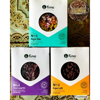 Nui gạo lứt / Nui rau củ ngũ sắc /Nui khoai lang tím Fuma 500g/hộp - Làng bột Sa Đéc - Eatclean, thực dưỡng, giảm cân