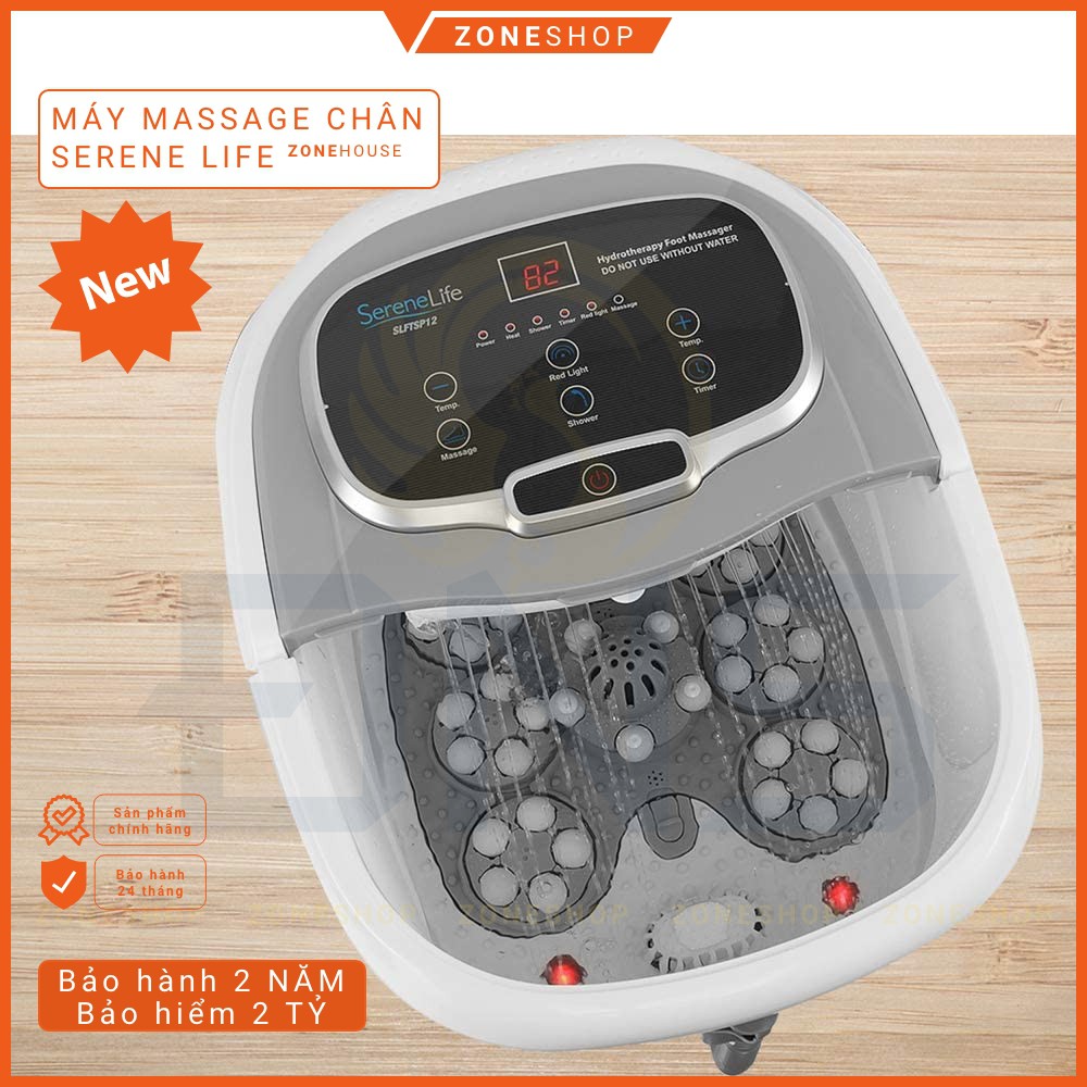 Máy Massage Ngâm Chân SereneLife SL12 ZoneHouse, bồn ngâm chân thông minh, con lăn tự động, BH 2 năm chính hãng ZONESHOP