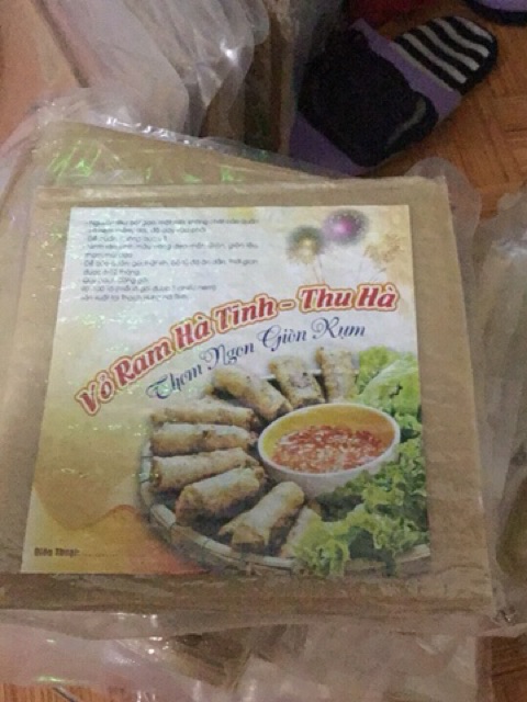 Vỏ ram Hà Tĩnh_ Bánh đa nem Hà Tĩnh túi hút chân không.Loại đặc biệt DẺO, DAI DỄ CUỐN-CHIÊN GIÒN MÀU ĐẸP.