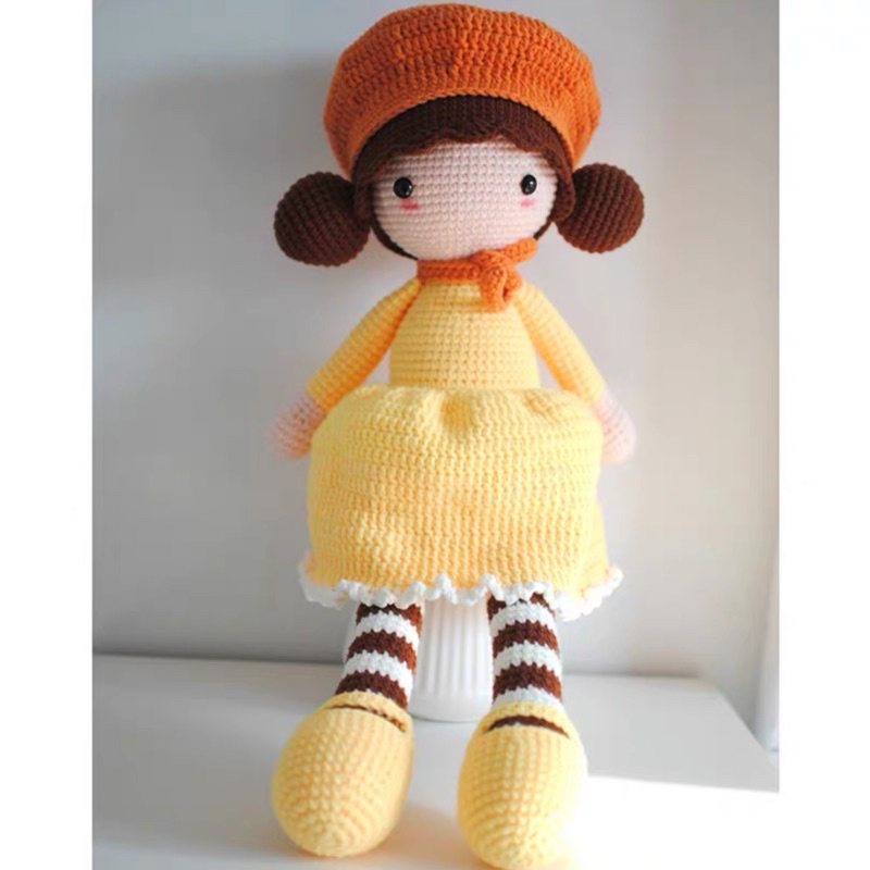 DIY Gói Nguyên Liệu Móc Len Cô Bé Dễ Thương- Quà Tặng Handmade Tự Làm [Có hướng dẫn]