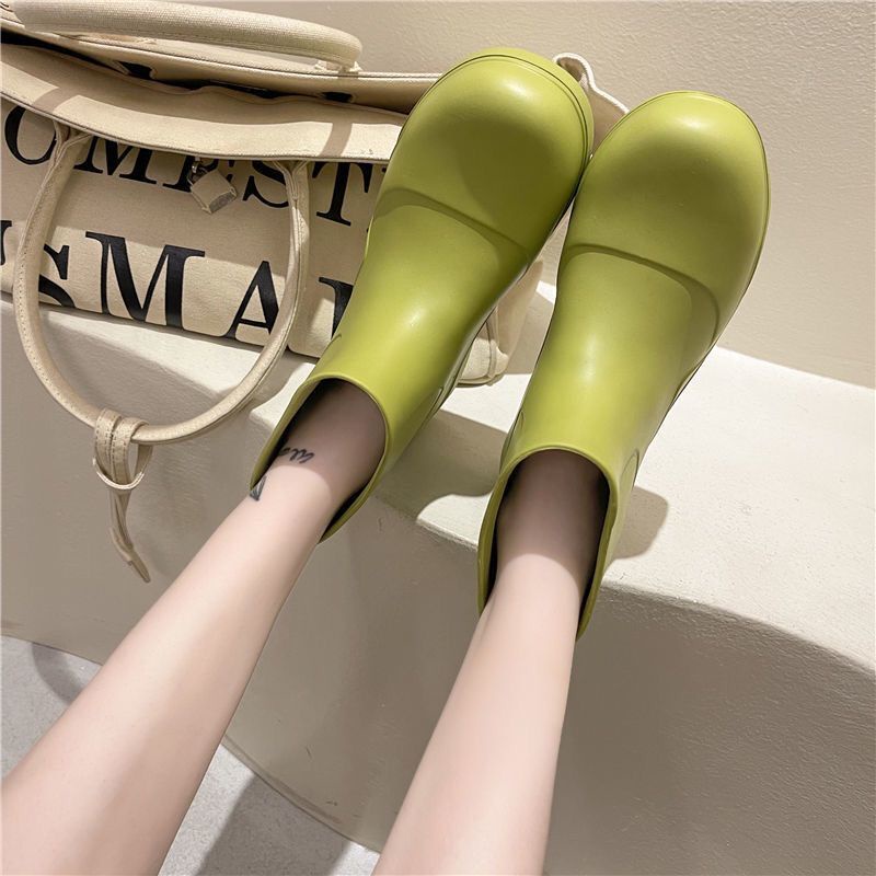 Giày Bốt Đi Mưa Đế Dày Chống Trượt Không Thấm Nước Thời Trang Cho Nữ