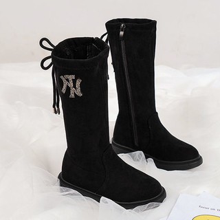 ★ Giày Bốt Martin Cổ Cao Thời Trang Mùa Thu Cho Nữ❤Giày Bốt Lót Bông Thời Trang Mùa Đông Cho Bé❤Giày Bốt Đi Tuyết Cao Đến Đầu Gối Thời Trang