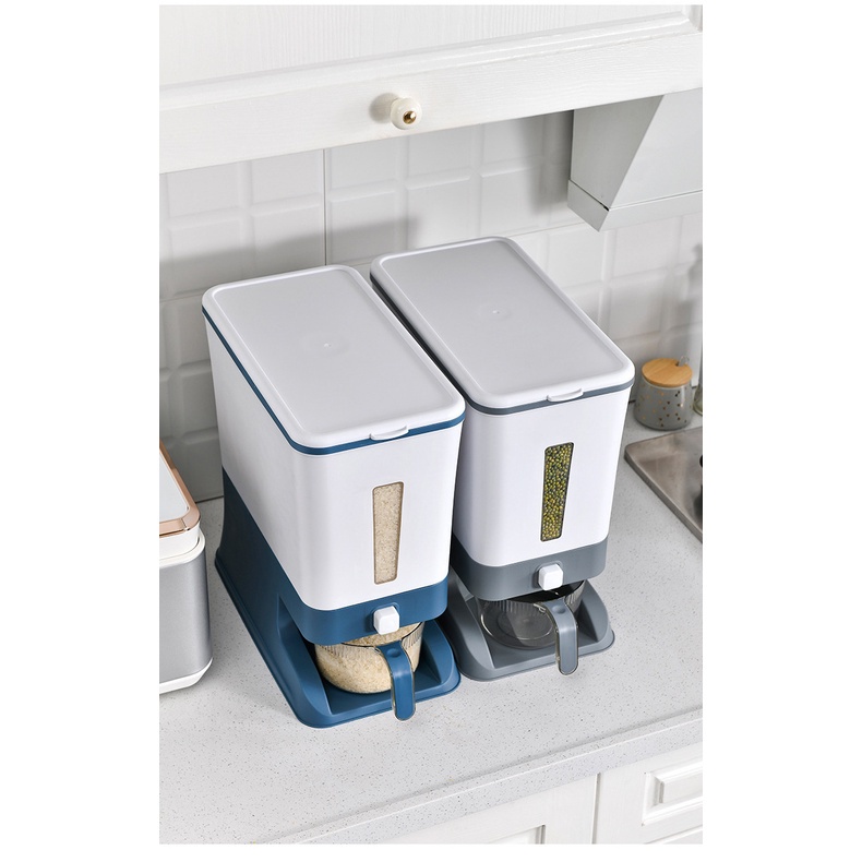 Thùng đựng gạo, ngũ cốc thông minh DORON 12KG chống ẩm- Hàng Nhập Khẩu