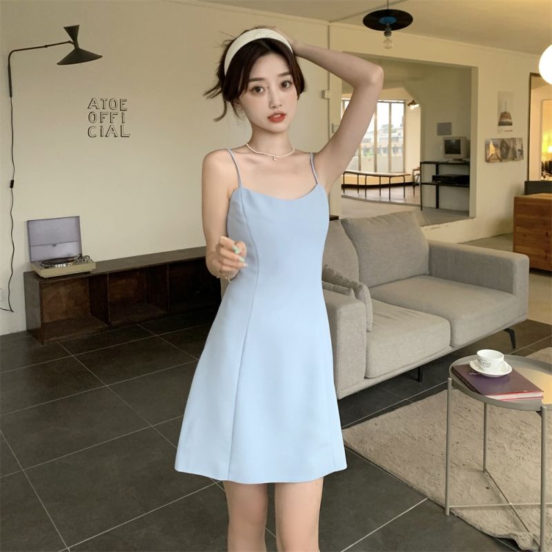 Đầm Ngắn Tay Cổ Bẻ Phong Cách Hàn Quốc Thời Trang Mùa Hè Hàng Mới Dành Cho Nữ 2022