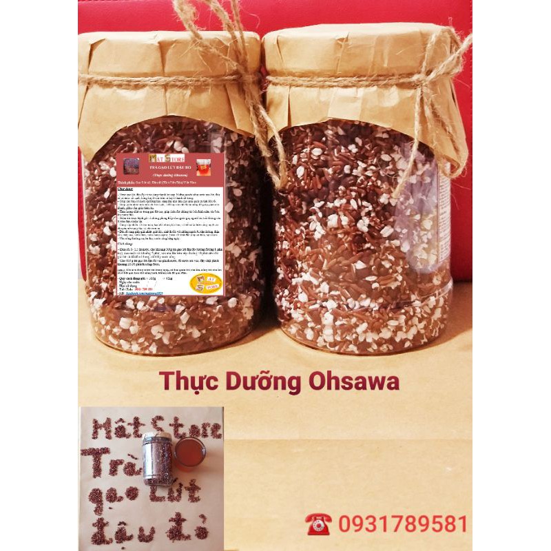 Trà Gạo lứt, Đậu đỏ Thực Dưỡng Oshawa 500g - 1kg