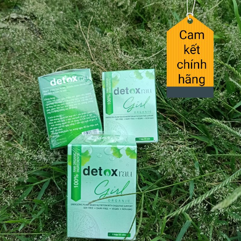 Chính hãng Detox rau Girl giảm mỡ bụng 55 viên