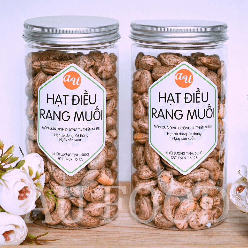 500g Hạt điều rang muối hạt điều vỏ lụa - Chất lượng điều loại 1 | Hạt điều bình phước điều rang muối ngon ngọt giòn rụm