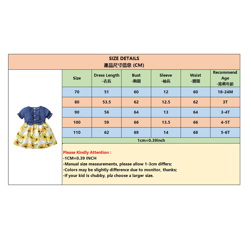 Mikrdoo Họa Tay Ngắn Tiết Hoa Đầm Cho Bé Gái Sơ Sinh