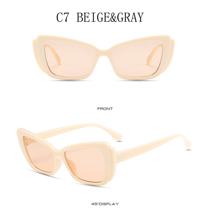 Kính mát mắt mèo SAMJUNE gọng lớn phong cách retro mới 2021 cho nữ