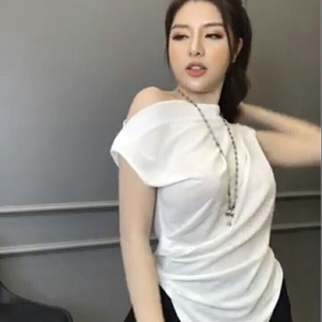 SET ÁO SƠ MI XÉO XẾP LY QUẦN BO THUN
