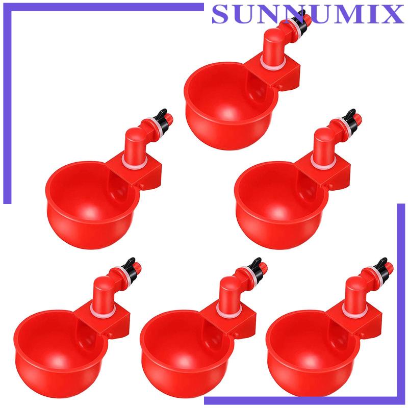 Set 6 Cốc Uống Nước Tự Động Cho Gà Tiện Dụng