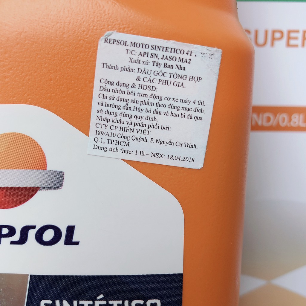 Nhớt Repsol Sintetico Fully Synthetic 10w40