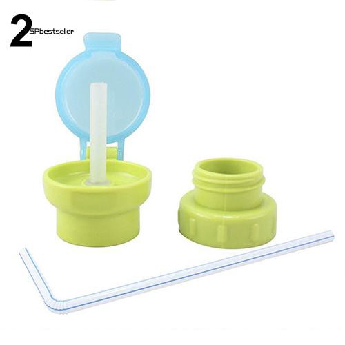 Nắp có ống hút tiện lợi gắn chai nước chất liệu nhựa + silicon kích thước 2.7cm dùng cho người lớn/trẻ nhỏ