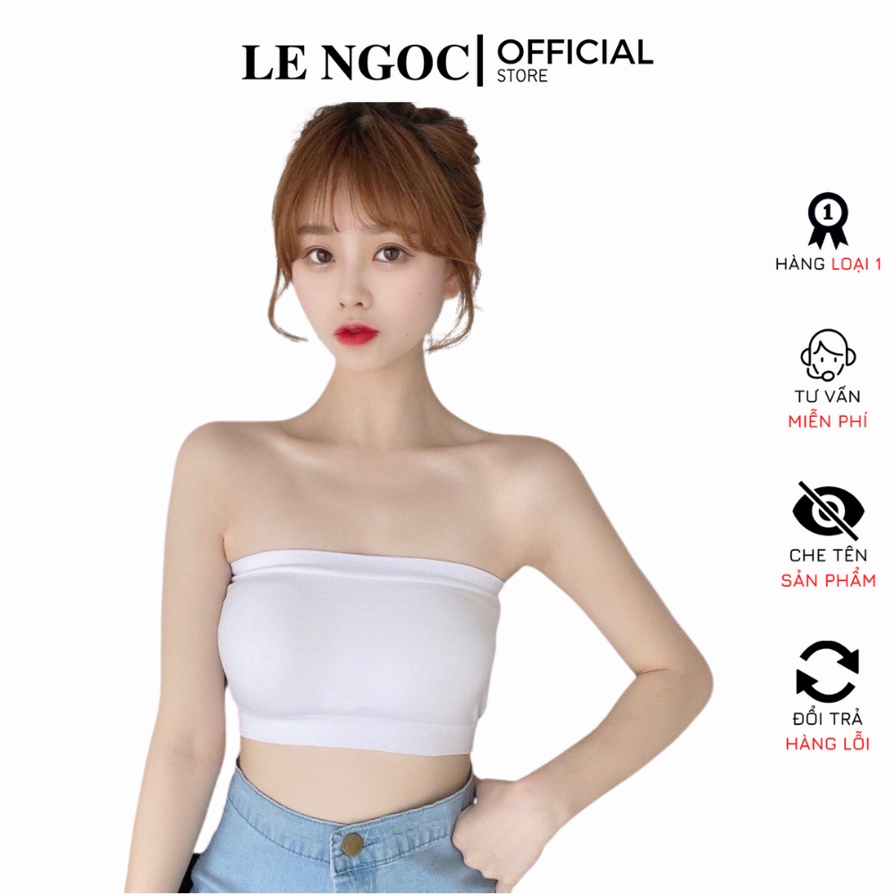 Áo ống thun tăm gân không mút, quây ngực dệt lửng Lê Ngọc 021