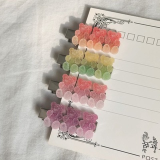 SET 4 kẹp tóc kẹo dẻo hình gấu gummy bear dễ thương