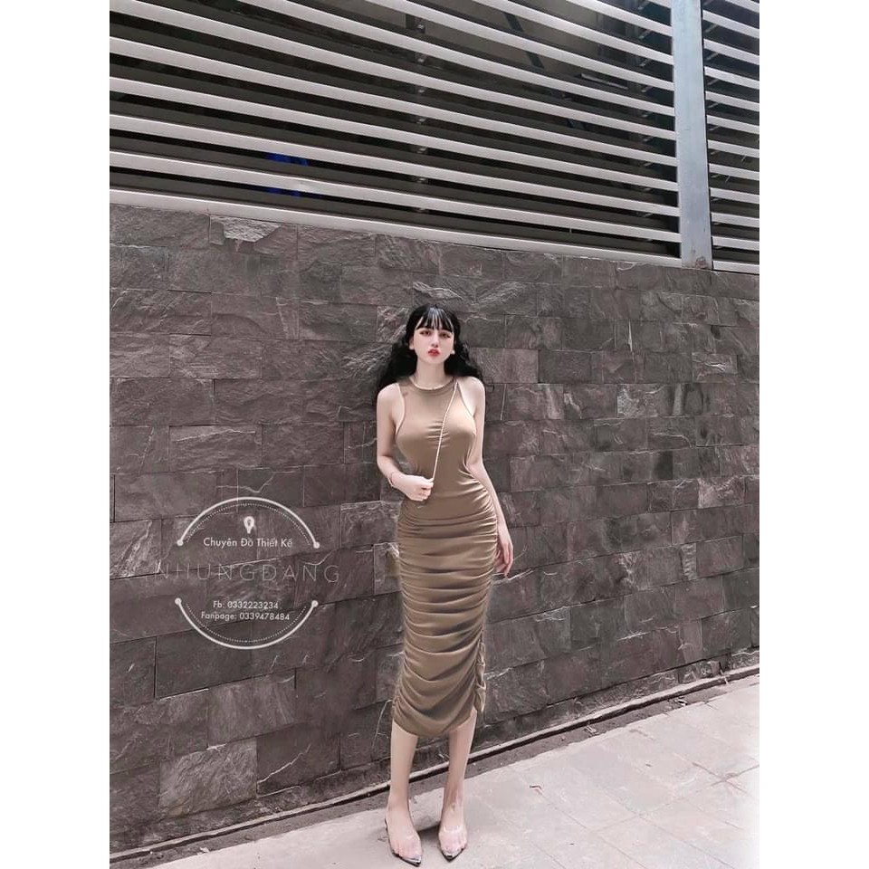 Đầm Body Sát Nách Nhún Sườn Phom Dài Thun Bori Thích Hợp Mặc Đi Tiệc Đi Làm Đi Chơi Phù Hợp Với Mọi Phong Cách | BigBuy360 - bigbuy360.vn