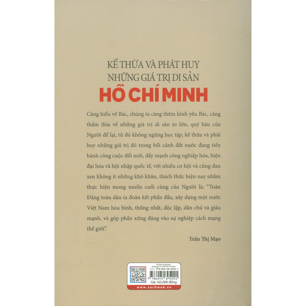 Sách - Kế Thừa Và Phát Huy Những Di Sản Hồ Chí Minh | BigBuy360 - bigbuy360.vn