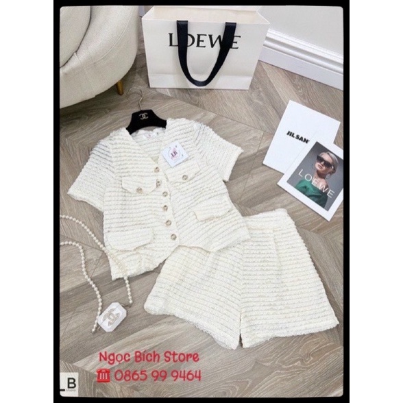 [HÀNG ĐẸP LOẠI 1] Set chân váy trắng cúc ngọc tiểu thư