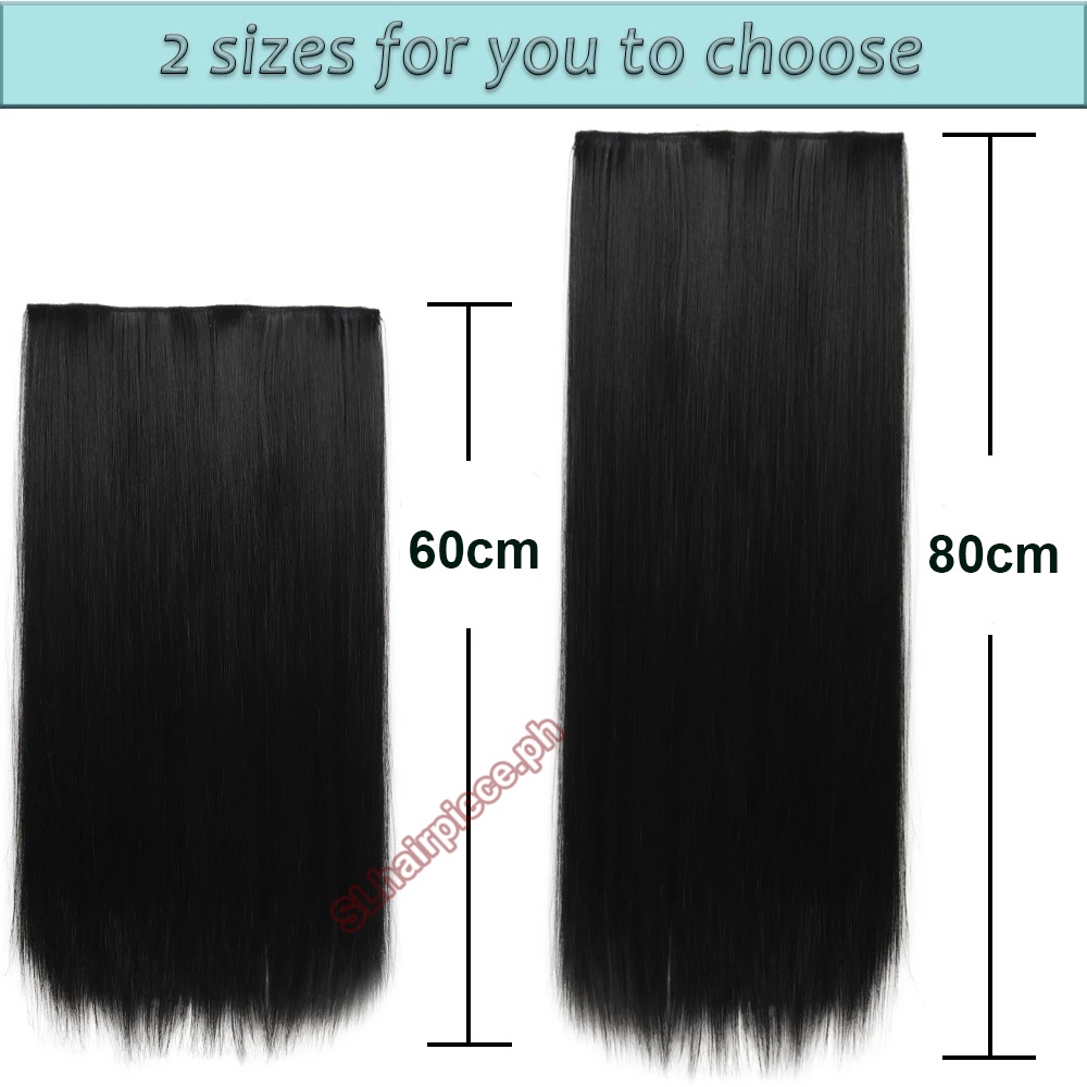 Tóc Giả Thẳng Dài 80CM Siêu Dài 5 Kẹp Bằng Sợi Tổng Hợp Tự Nhiên Dành Cho Nữ