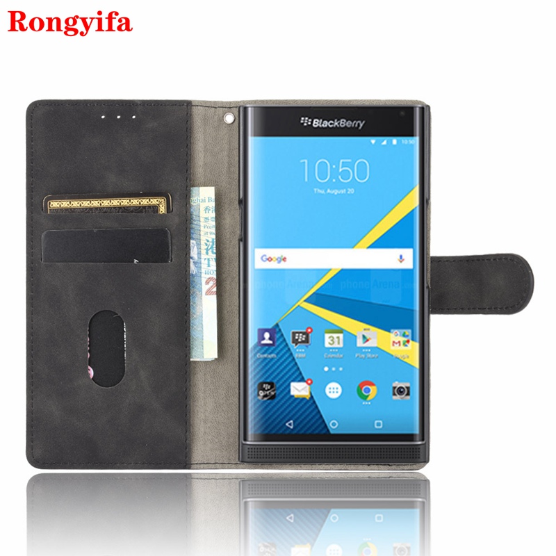 Bao Da Điện Thoại Nắp Lật Kèm Ngăn Đựng Thẻ Cho Blackberry Priv Key 2 Keyone Dte K70 Mercury Ốp