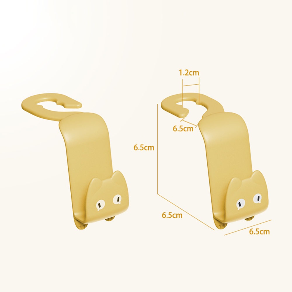 ★★★ Set 2 Móc Treo Đồ Gắn Phía Sau Ghế Ngồi Xe Hơi Đa Năng Hình Hoạt Hình Sáng Tạo