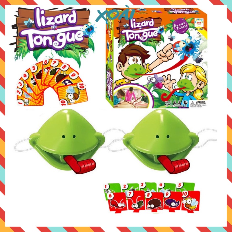 Đồ chơi trẻ em, Mặt nạ tắc kè cho bé, Tic tac Tongue, Trò chơi ếch thè lưỡi bắn thẻ bài cực vui nhộn