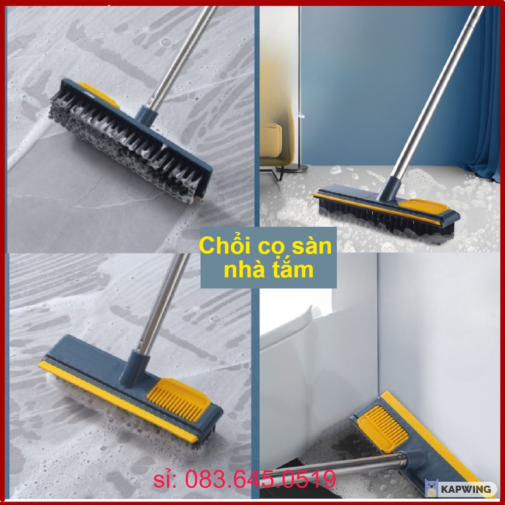 Chổi cọ sàn nhà vệ sinh, chổi chà nhà tắm tiện lợi, màu sắc trang nhã, cán inox và nhựa dễ sử dụng